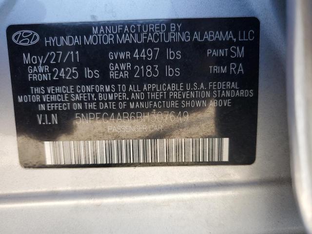 Photo 9 VIN: 5NPEC4AB6BH307649 - HYUNDAI SONATA SE 