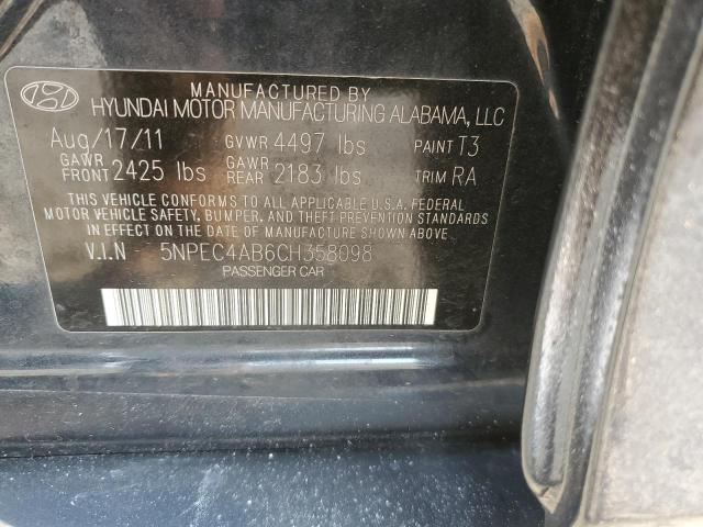 Photo 11 VIN: 5NPEC4AB6CH358098 - HYUNDAI SONATA SE 