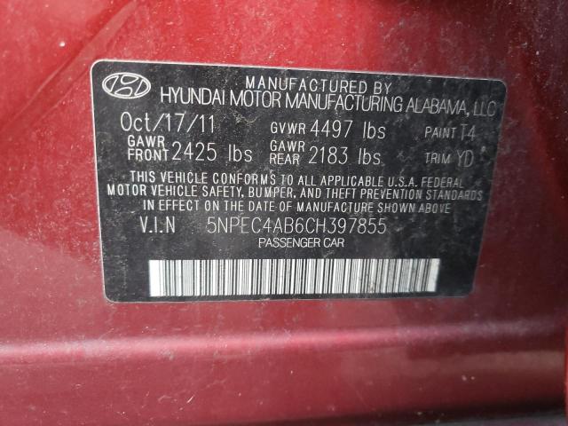 Photo 9 VIN: 5NPEC4AB6CH397855 - HYUNDAI SONATA SE 