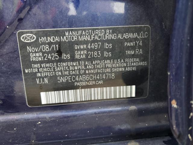 Photo 11 VIN: 5NPEC4AB6CH414718 - HYUNDAI SONATA SE 