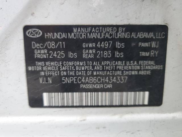 Photo 11 VIN: 5NPEC4AB6CH434337 - HYUNDAI SONATA 