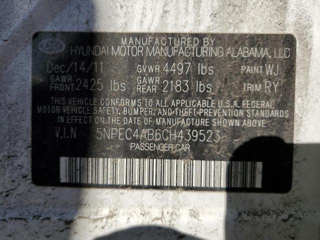 Photo 9 VIN: 5NPEC4AB6CH439523 - HYUNDAI SONATA SE 