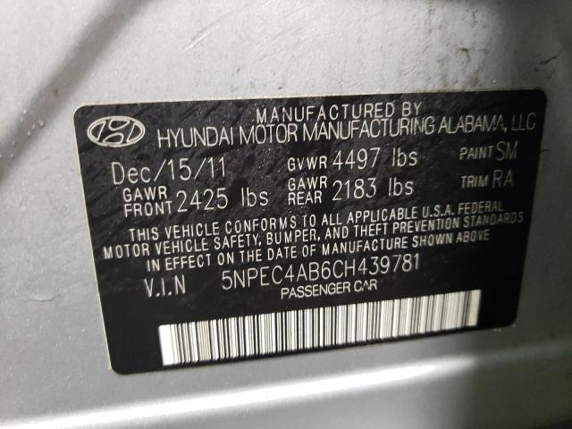 Photo 12 VIN: 5NPEC4AB6CH439781 - HYUNDAI SONATA 