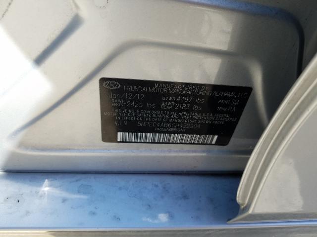 Photo 9 VIN: 5NPEC4AB6CH452904 - HYUNDAI SONATA SE 