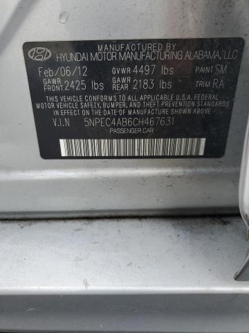 Photo 11 VIN: 5NPEC4AB6CH467631 - HYUNDAI SONATA SE 