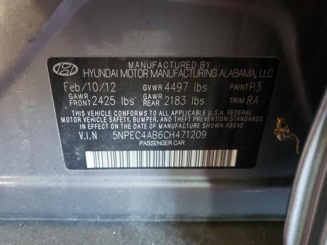 Photo 9 VIN: 5NPEC4AB6CH471209 - HYUNDAI SONATA SE 