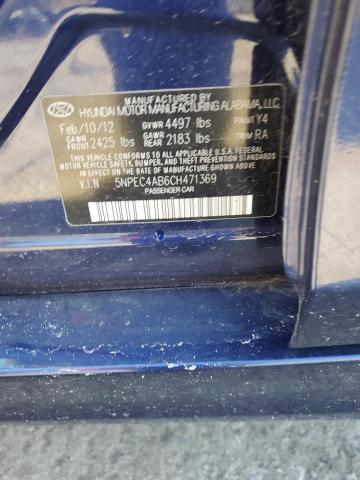 Photo 11 VIN: 5NPEC4AB6CH471369 - HYUNDAI SONATA SE 