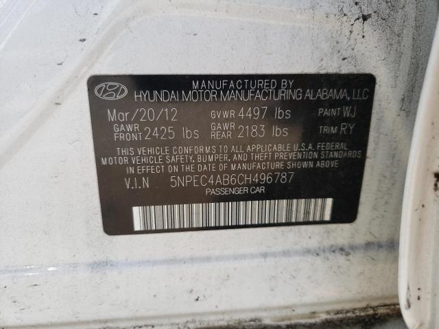 Photo 12 VIN: 5NPEC4AB6CH496787 - HYUNDAI SONATA SE 