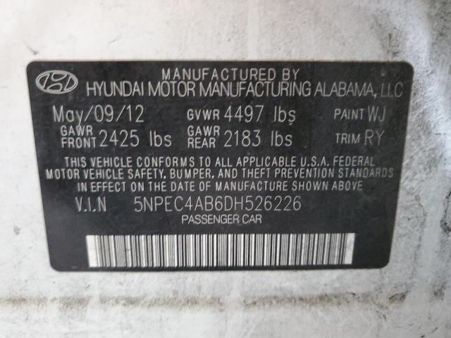 Photo 11 VIN: 5NPEC4AB6DH526226 - HYUNDAI SONATA SE 