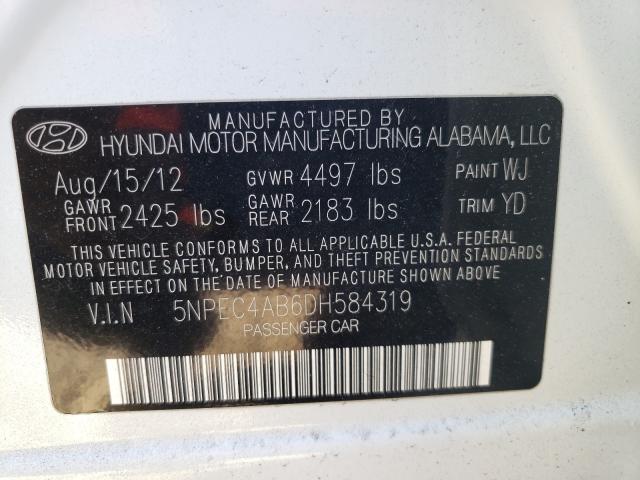 Photo 9 VIN: 5NPEC4AB6DH584319 - HYUNDAI SONATA SE 