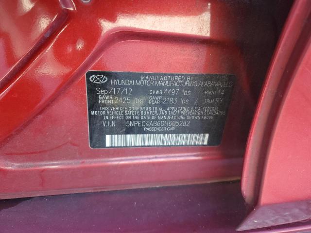 Photo 11 VIN: 5NPEC4AB6DH605282 - HYUNDAI SONATA SE 