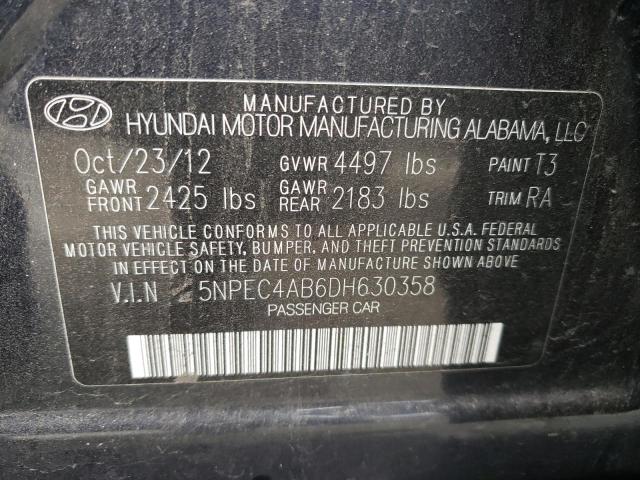 Photo 11 VIN: 5NPEC4AB6DH630358 - HYUNDAI SONATA SE 