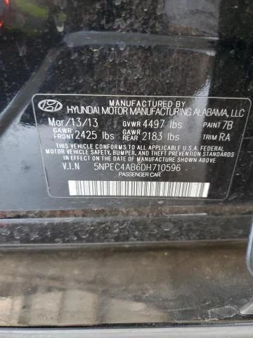 Photo 11 VIN: 5NPEC4AB6DH710596 - HYUNDAI SONATA 