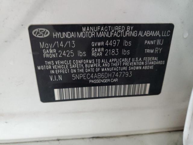 Photo 11 VIN: 5NPEC4AB6DH747793 - HYUNDAI SONATA SE 