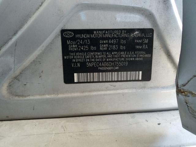 Photo 9 VIN: 5NPEC4AB6DH755019 - HYUNDAI SONATA SE 