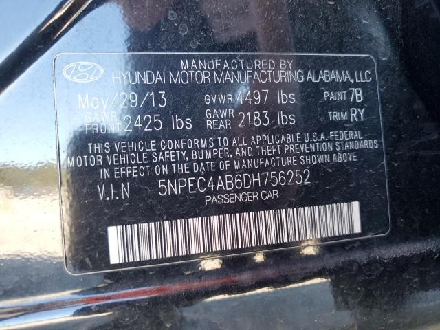 Photo 11 VIN: 5NPEC4AB6DH756252 - HYUNDAI SONATA SE 