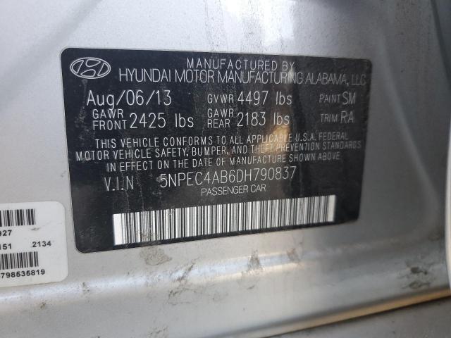 Photo 11 VIN: 5NPEC4AB6DH790837 - HYUNDAI SONATA 