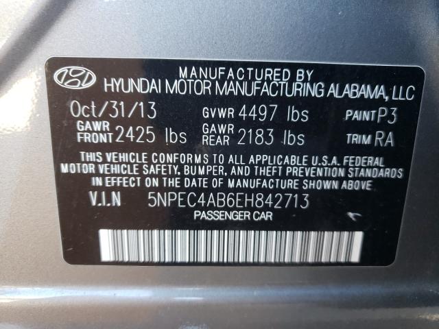 Photo 9 VIN: 5NPEC4AB6EH842713 - HYUNDAI SONATA SE 