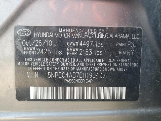 Photo 11 VIN: 5NPEC4AB7BH190437 - HYUNDAI SONATA SE 