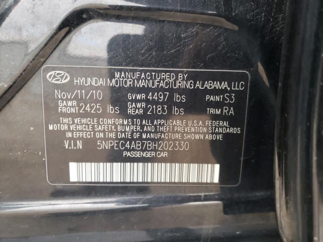 Photo 9 VIN: 5NPEC4AB7BH202330 - HYUNDAI SONATA 