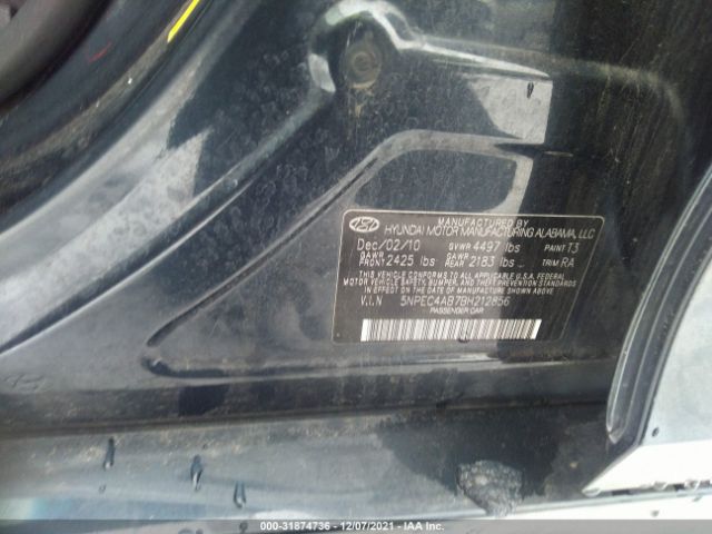 Photo 8 VIN: 5NPEC4AB7BH212856 - HYUNDAI SONATA 