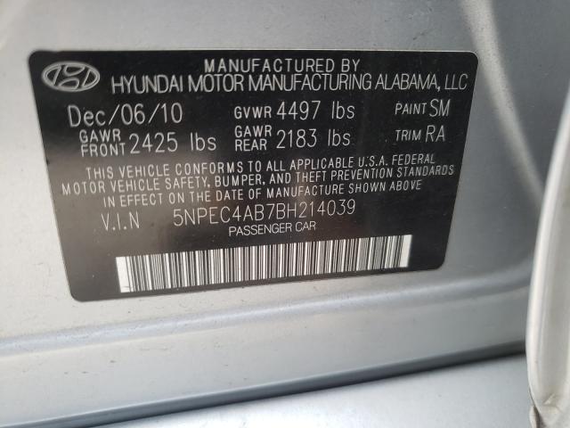 Photo 9 VIN: 5NPEC4AB7BH214039 - HYUNDAI SONATA SE 