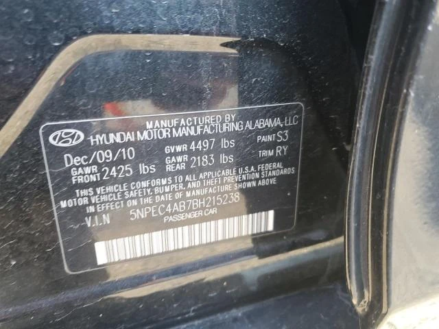 Photo 11 VIN: 5NPEC4AB7BH215238 - HYUNDAI SONATA SE 