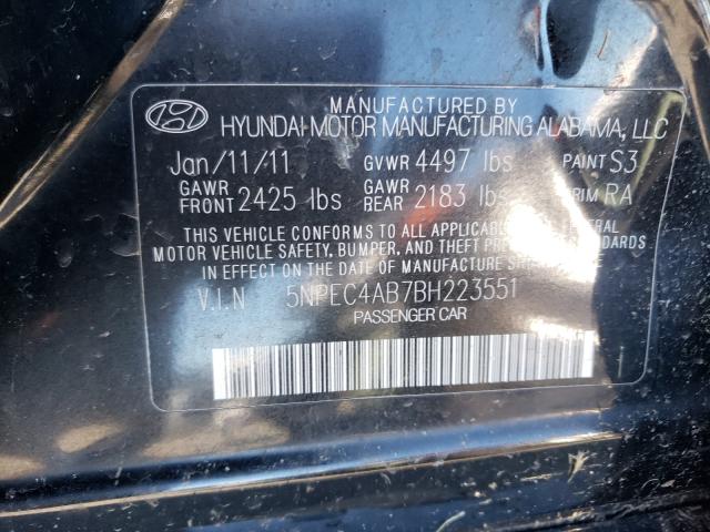 Photo 9 VIN: 5NPEC4AB7BH223551 - HYUNDAI SONATA SE 