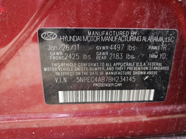 Photo 9 VIN: 5NPEC4AB7BH234145 - HYUNDAI SONATA SE 