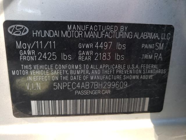 Photo 9 VIN: 5NPEC4AB7BH299609 - HYUNDAI SONATA SE 