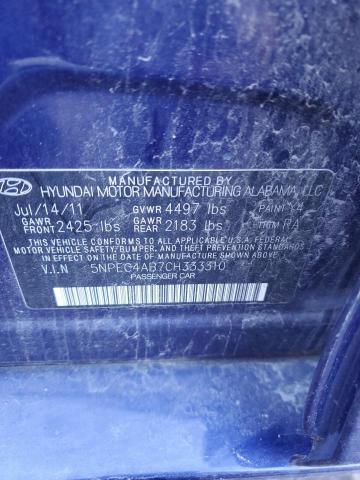 Photo 12 VIN: 5NPEC4AB7CH333310 - HYUNDAI SONATA SE 