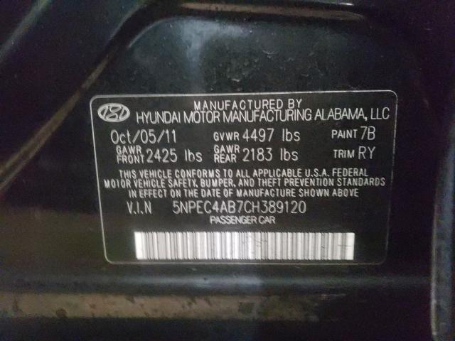 Photo 9 VIN: 5NPEC4AB7CH389120 - HYUNDAI SONATA SE 