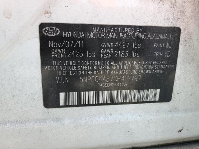 Photo 11 VIN: 5NPEC4AB7CH412797 - HYUNDAI SONATA SE 