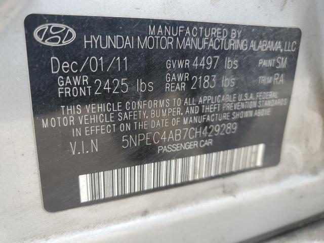 Photo 11 VIN: 5NPEC4AB7CH429289 - HYUNDAI SONATA 