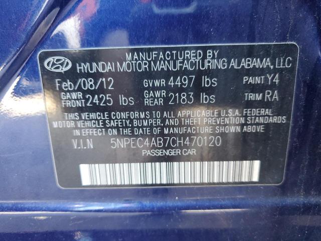 Photo 12 VIN: 5NPEC4AB7CH470120 - HYUNDAI SONATA 