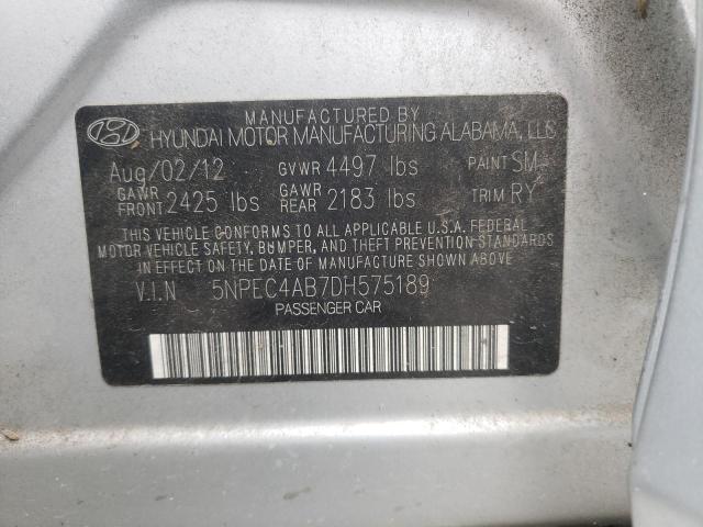 Photo 9 VIN: 5NPEC4AB7DH575189 - HYUNDAI SONATA SE 