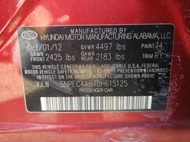 Photo 9 VIN: 5NPEC4AB7DH615125 - HYUNDAI SONATA SE 