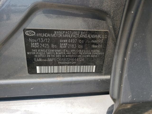 Photo 9 VIN: 5NPEC4AB7DH644124 - HYUNDAI SONATA SE 