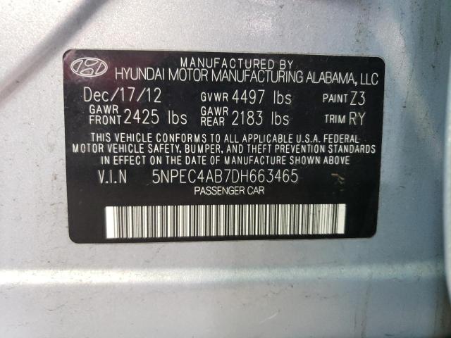 Photo 11 VIN: 5NPEC4AB7DH663465 - HYUNDAI SONATA 