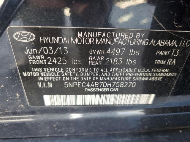 Photo 11 VIN: 5NPEC4AB7DH758270 - HYUNDAI SONATA SE 