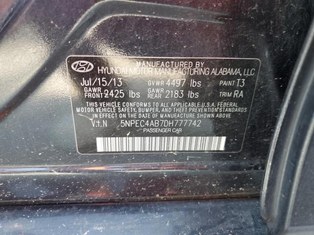 Photo 11 VIN: 5NPEC4AB7DH777742 - HYUNDAI SONATA 