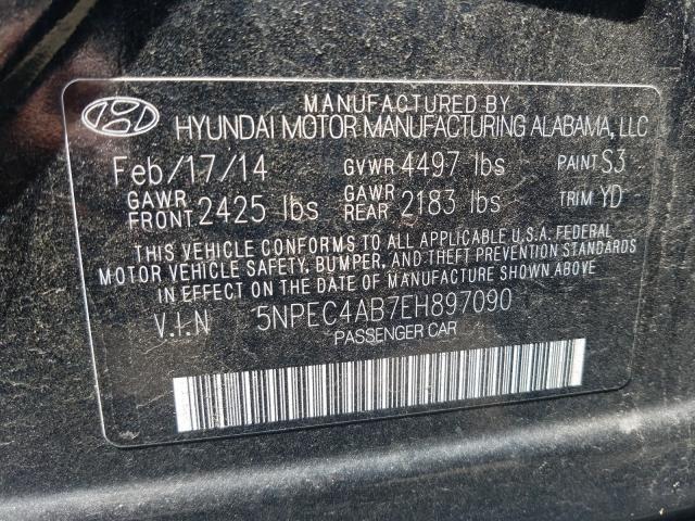 Photo 9 VIN: 5NPEC4AB7EH897090 - HYUNDAI SONATA SE 