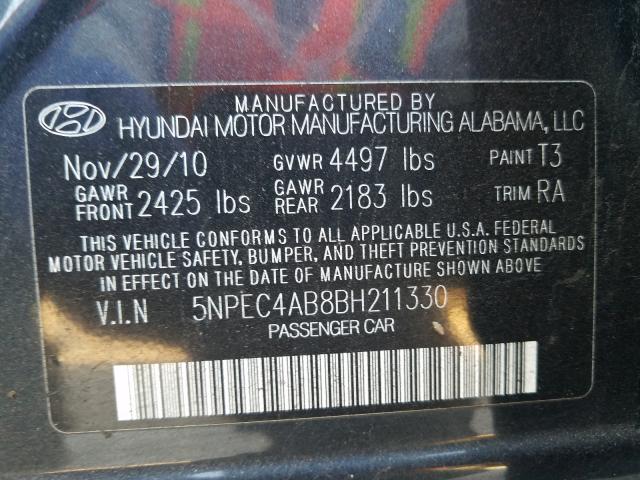 Photo 9 VIN: 5NPEC4AB8BH211330 - HYUNDAI SONATA SE 