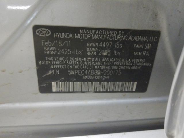 Photo 9 VIN: 5NPEC4AB8BH250175 - HYUNDAI SONATA SE 