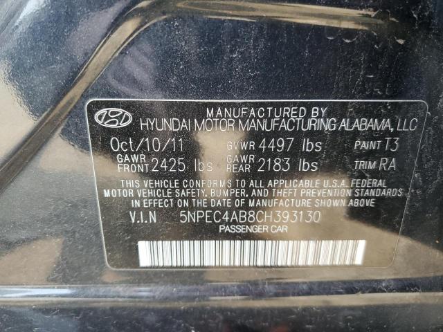 Photo 11 VIN: 5NPEC4AB8CH393130 - HYUNDAI SONATA SE 