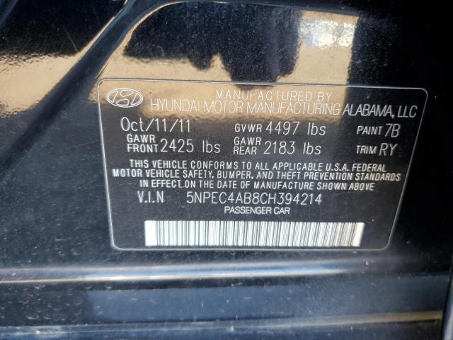 Photo 9 VIN: 5NPEC4AB8CH394214 - HYUNDAI SONATA SE 