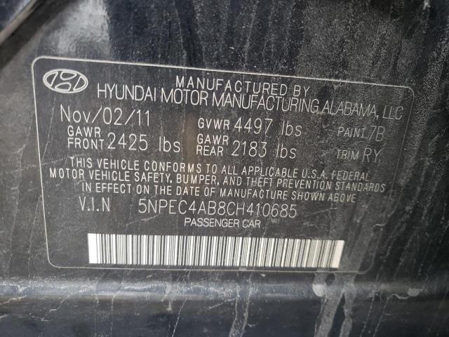 Photo 11 VIN: 5NPEC4AB8CH410685 - HYUNDAI SONATA 