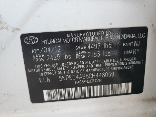 Photo 11 VIN: 5NPEC4AB8CH448059 - HYUNDAI SONATA 