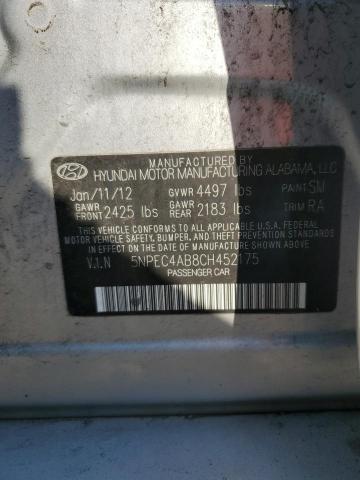 Photo 11 VIN: 5NPEC4AB8CH452175 - HYUNDAI SONATA SE 