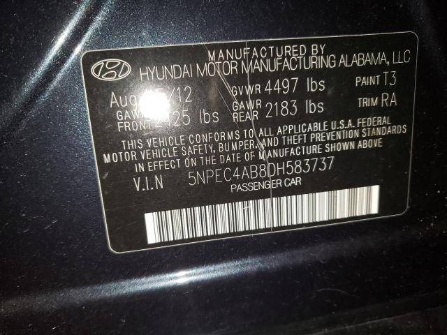 Photo 9 VIN: 5NPEC4AB8DH583737 - HYUNDAI SONATA SE 